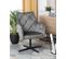 Velours Fauteuil Gris Foncé Vaksala