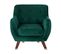 Velours Fauteuil Vert Émeraude Bodo