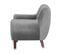 Velours Fauteuil Gris Bodo