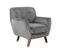 Velours Fauteuil Gris Bodo