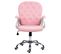 Chaise De Bureau Cuir Pu Rose Princess