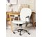 Chaise De Bureau Cuir Pu Blanc Princess