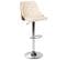 Tabouret Rotatif Set De 2 Cuir Pu Beige Vancouver