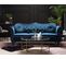 Canapé Chesterfield 3 Places En Velours Bleu Skien