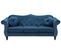 Canapé Chesterfield 3 Places En Velours Bleu Skien