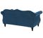 Canapé Chesterfield 2 Places En Velours Bleu Skien