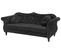 Canapé Chesterfield 3 Places En Velours Noir Skien