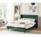 Lit Double En Velours Vert 160 X 200 Cm Villette