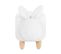 Tabouret Enfant En Tissue Peluche Blanc Bunny