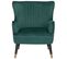 Velours Fauteuil Vert Émeraude Varberg