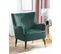 Velours Fauteuil Vert Émeraude Varberg