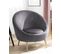 Velours Fauteuil Gris Langa