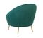 Velours Fauteuil Vert Foncé Langa