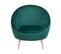 Velours Fauteuil Vert Foncé Langa