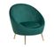 Velours Fauteuil Vert Foncé Langa