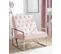 Velours Fauteuil Rose Harstad