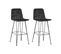 Tabouret De Bar Set De 2 Rotin Noir Cassita