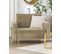 Velours Fauteuil Beige Sable Aberdeen