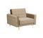 Velours Fauteuil Beige Sable Aberdeen