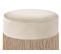 Pouf En Velours Beige D 36 Cm Virginia