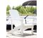 Chaise De Jardin Bois D'ingénierie Blanc Adirondack