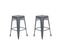 Tabouret De Bar Set De 2 Métal Gris Cabrillo