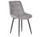 Chaise De Salle à Manger Set De 2 Velours Gris Melrose