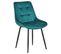 Chaise De Salle à Manger Set De 2 Velours Turquoise Melrose