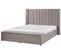 Lit Double En Velours Gris Avec Banc Coffre 160 X 200 Cm Noyers