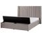 Lit Double En Velours Gris Avec Banc Coffre 160 X 200 Cm Noyers