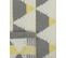 Tapis Extérieur Au Motif Triangles Gris Et Jaunes 60 X 105 Cm Hisar