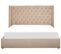 Lit Double En Velours Beige Avec Rangement 180 X 200 Cm Lubbon