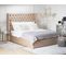 Lit Double En Velours Beige Avec Rangement 180 X 200 Cm Lubbon