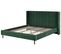 Lit Double En Velours Vert 180 X 200 Cm Villette