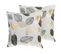 Lot De 2 Coussins Coton Noir Lotus 45 X 45 Cm