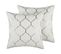 Lot De 2 Coussins Coton Blanc Alyssum 45 X 45 Cm