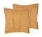 Lot De 2 Coussins Gaufré Moutarde Kavalam 45 X 45 Cm