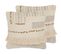 Lot De 2 Coussins Décoratifs Beiges 45 X 45 Cm Vayali