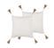 Lot De 2 Coussins Gaufré Beige Clair Azalea 45 X 45 Cm