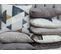 Lot De 2 Coussins Coton Gris Wedelia 45 X 45 Cm