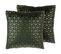 Lot De 2 Coussins Velours Vert Foncé Celosia 45 X 45 Cm