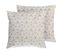 Lot De 2 Coussins Coton Blanc Sedum 45 X 45 Cm