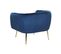 Velours Fauteuil Bleu Foncé Laconia