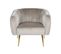 Fauteuil Club En Velours Gris Laconia