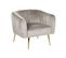 Fauteuil Club En Velours Gris Laconia