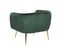 Velours Fauteuil Vert Foncé Laconia