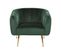 Velours Fauteuil Vert Foncé Laconia