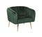 Velours Fauteuil Vert Foncé Laconia