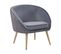 Velours Fauteuil Gris Tromso