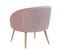 Velours Fauteuil Rose Tromso